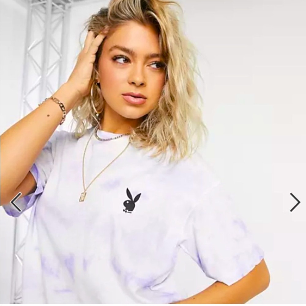 Y2K Playboy Tshirt tie dye bunny graphic oversized vintage 90’s grunge top